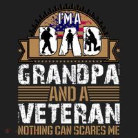I Am A Dad Grandpa And A Veteran Nothing Can Scares Me Women's Sweatshirt thumb 2