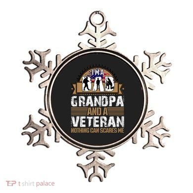 I Am A Dad Grandpa And A Veteran Nothing Can Scares Me Ornament