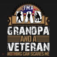 I Am A Dad Grandpa And A Veteran Nothing Can Scares Me Baby Bodysuit thumb 2