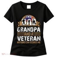 I Am A Dad Grandpa And A Veteran Nothing Can Scares Me Women's T-Shirt thumb 0