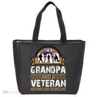 I Am A Dad Grandpa And A Veteran Nothing Can Scares Me Tote Bag thumb 0