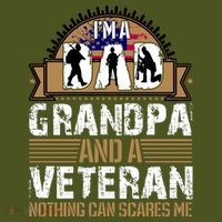 I Am A Dad Grandpa And A Veteran Nothing Can Scares Me Long Sleeve Shirt thumb 2