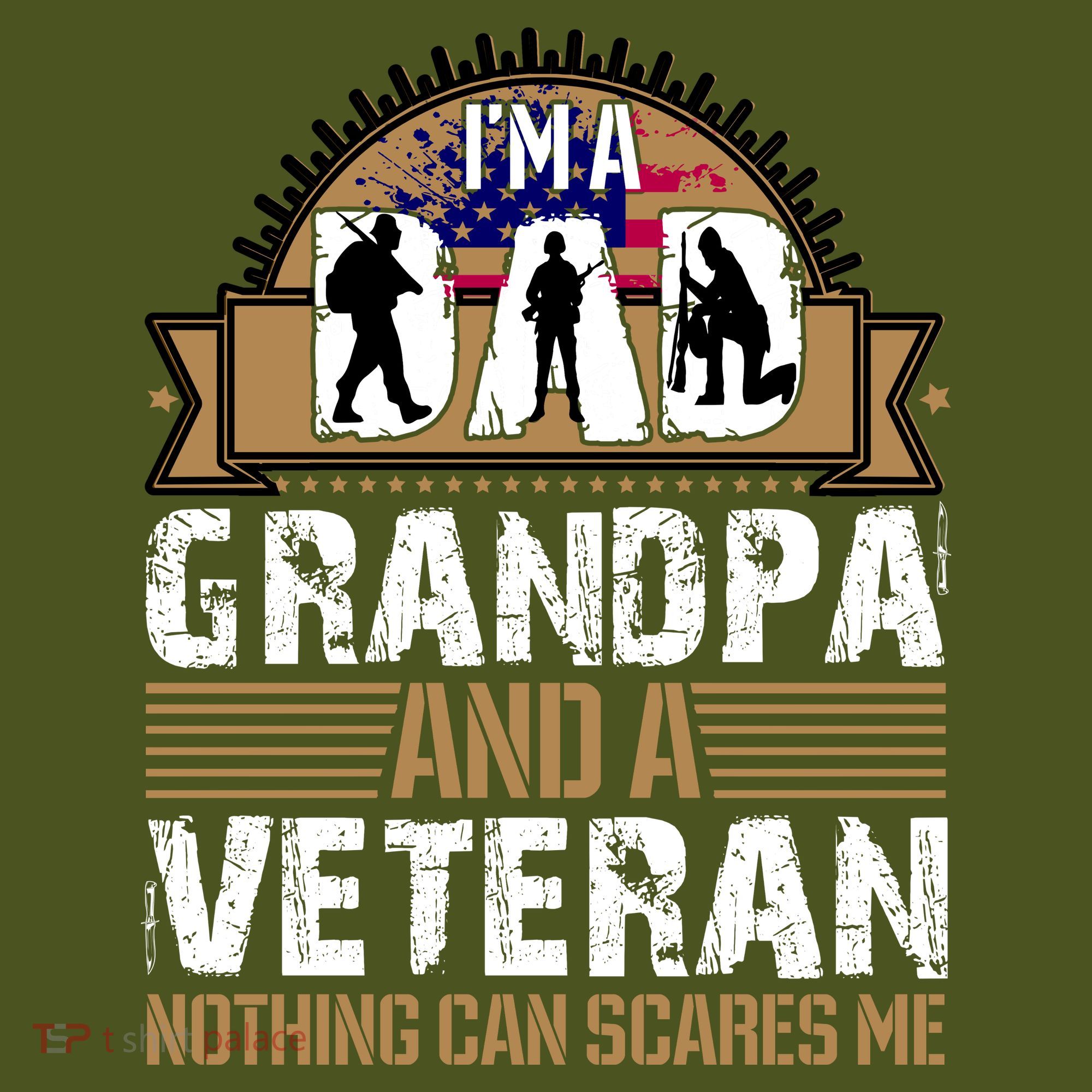 I Am A Dad Grandpa And A Veteran Nothing Can Scares Me Mousepad