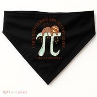 I Am A Math Genius And Sloths Lover Math Is A Piece Of Pi USA-Made Doggie Bandana thumb 0