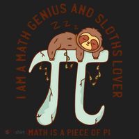 I Am A Math Genius And Sloths Lover Math Is A Piece Of Pi Beanie thumb 2