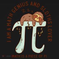 I Am A Math Genius And Sloths Lover Math Is A Piece Of Pi Women's Hoodie thumb 2