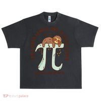 I Am A Math Genius And Sloths Lover Math Is A Piece Of Pi Urban Oversized Heavyweight T-Shirt thumb 0