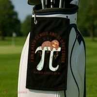 I Am A Math Genius And Sloths Lover Math Is A Piece Of Pi Golf Towel thumb 2