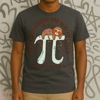 I Am A Math Genius And Sloths Lover Math Is A Piece Of Pi T-Shirt thumb 3