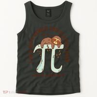 I Am A Math Genius And Sloths Lover Math Is A Piece Of Pi Tank Top thumb 2