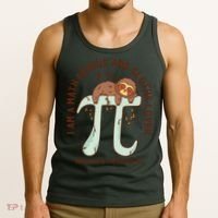 I Am A Math Genius And Sloths Lover Math Is A Piece Of Pi Tank Top thumb 3