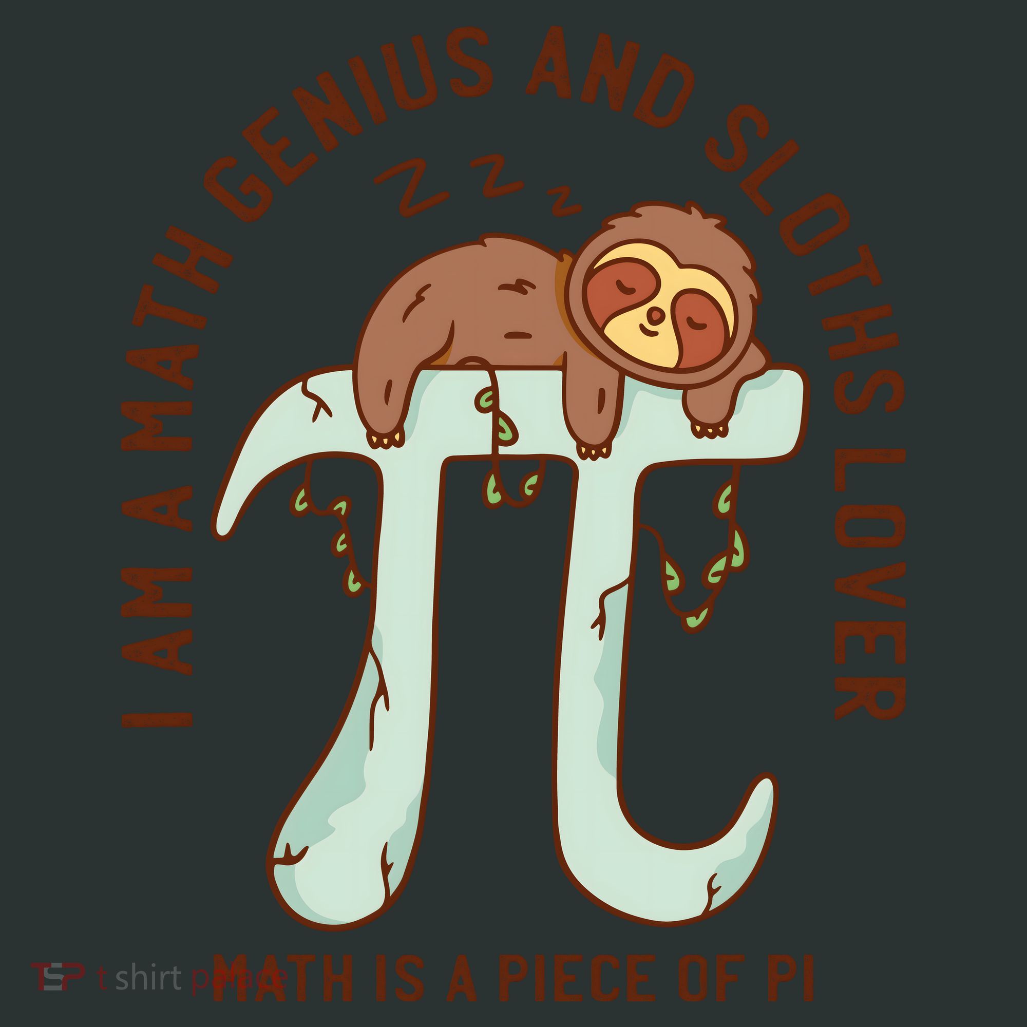 I Am A Math Genius And Sloths Lover Math Is A Piece Of Pi Tank Top
