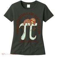 I Am A Math Genius And Sloths Lover Math Is A Piece Of Pi Women's T-Shirt thumb 0