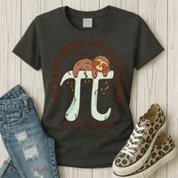 I Am A Math Genius And Sloths Lover Math Is A Piece Of Pi Women's T-Shirt thumb 3