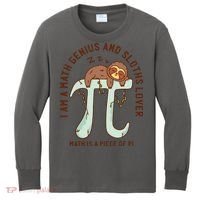 I Am A Math Genius And Sloths Lover Math Is A Piece Of Pi Kids Long Sleeve Shirt thumb 0