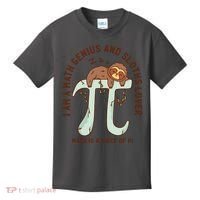I Am A Math Genius And Sloths Lover Math Is A Piece Of Pi Kids T-Shirt thumb 0