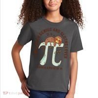 I Am A Math Genius And Sloths Lover Math Is A Piece Of Pi Kids T-Shirt thumb 2