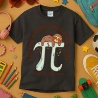 I Am A Math Genius And Sloths Lover Math Is A Piece Of Pi Kids T-Shirt thumb 3