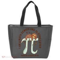 I Am A Math Genius And Sloths Lover Math Is A Piece Of Pi Tote Bag thumb 0