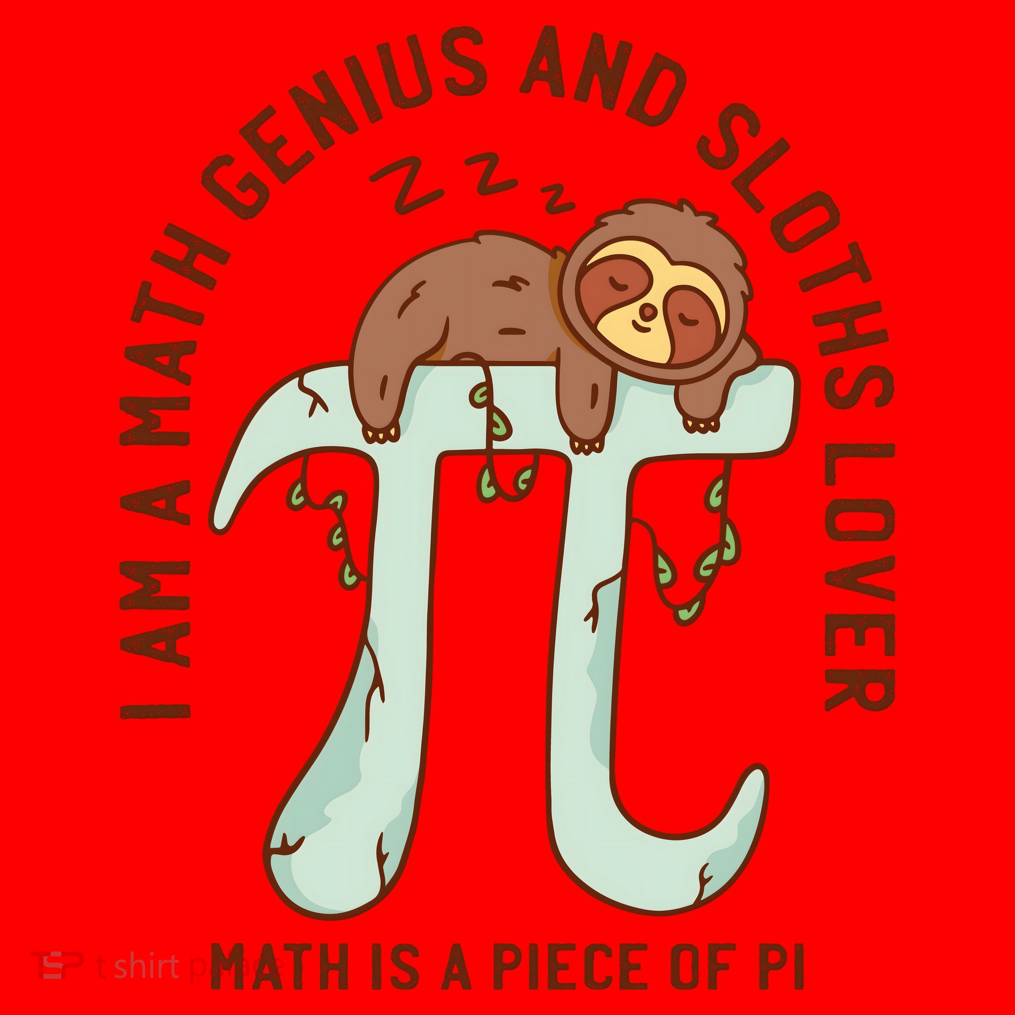 I Am A Math Genius And Sloths Lover Math Is A Piece Of Pi Santa Hat