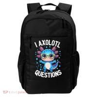 I Ask Axolotl Questions Funny  Cute Salamander  Backpack thumb 0