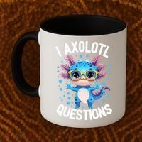 I Ask Axolotl Questions Funny  Cute Salamander  Coffee Mug thumb 2
