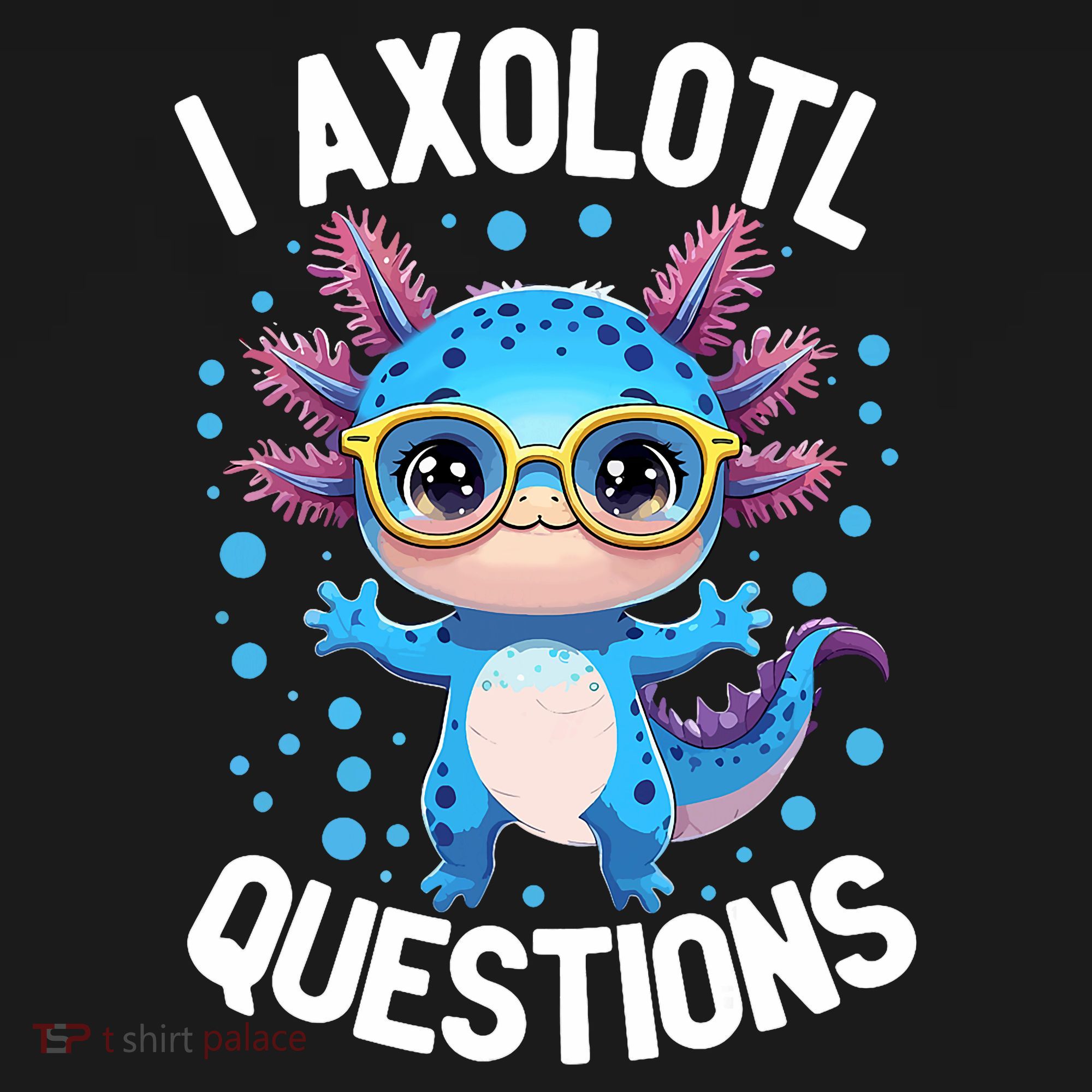 I Ask Axolotl Questions Funny  Cute Salamander  Women's Tank Top