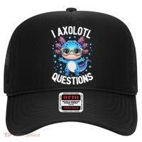 I Ask Axolotl Questions Funny  Cute Salamander  Hat thumb 0