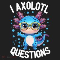 I Ask Axolotl Questions Funny  Cute Salamander  Hat thumb 2