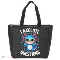 I Ask Axolotl Questions Funny  Cute Salamander  Tote Bag thumb 0