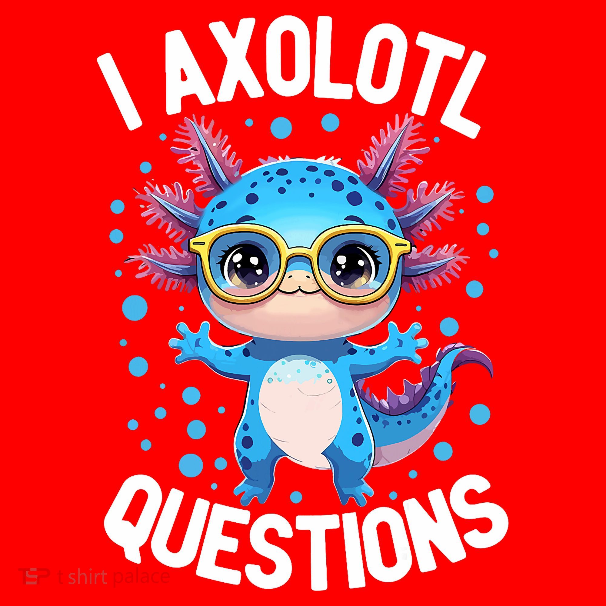 I Ask Axolotl Questions Funny  Cute Salamander  Santa Hat