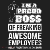 I Am A Proud Boss Of Freaking Awesome Employees Beanie thumb 2