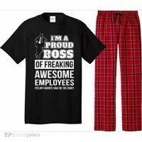 I Am A Proud Boss Of Freaking Awesome Employees Pajama Set thumb 0