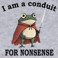 I Am A Conduit For Nonsense Funny Frog With Sword Women's Sweatshirt thumb 2