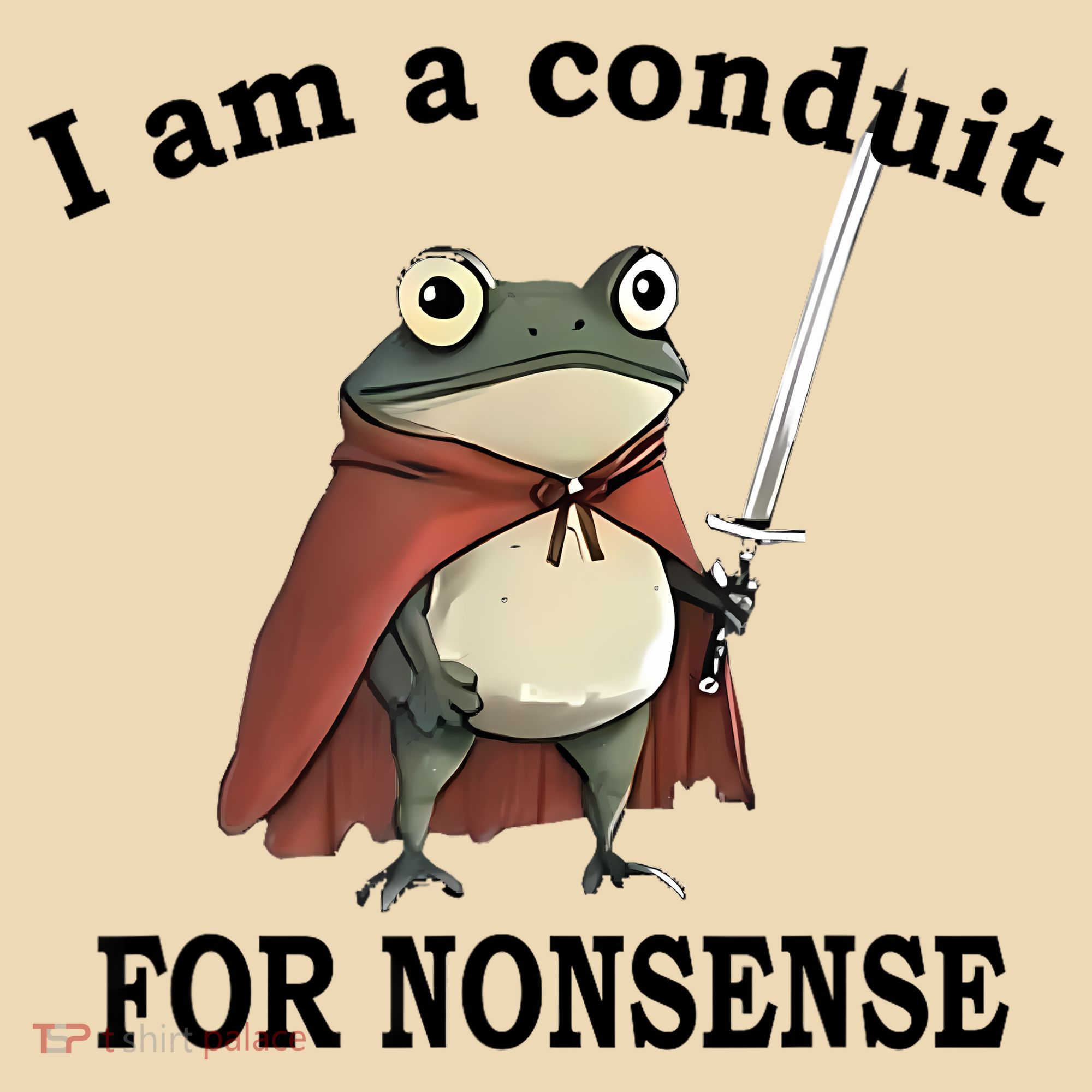 I Am A Conduit For Nonsense Funny Frog With Sword Tote Bag