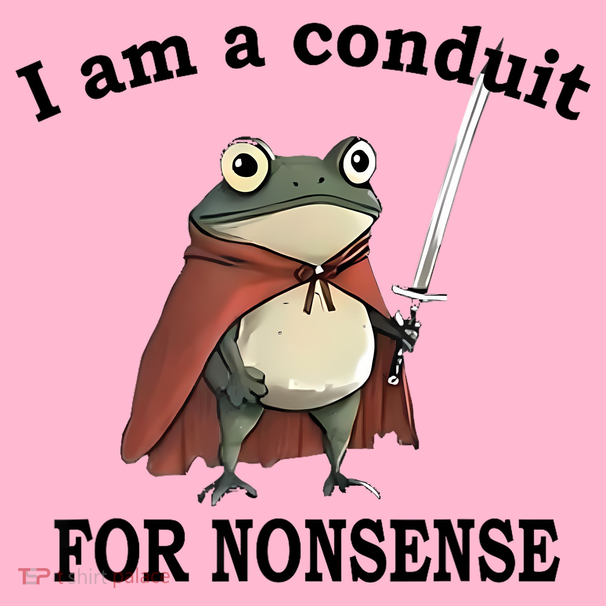 I Am A Conduit For Nonsense Funny Frog With Sword Coaster