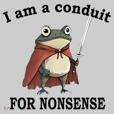 I Am A Conduit For Nonsense Funny Frog With Sword Kids Tie-Dye T-Shirt