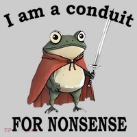 I Am A Conduit For Nonsense Funny Frog With Sword Kids Tie-Dye T-Shirt thumb 3