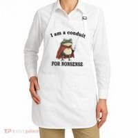 I Am A Conduit For Nonsense Funny Frog With Sword Apron thumb 2