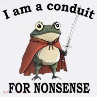 I Am A Conduit For Nonsense Funny Frog With Sword Mousepad thumb 1