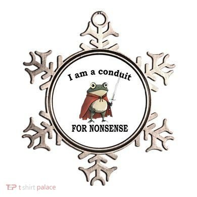 I Am A Conduit For Nonsense Funny Frog With Sword Ornament