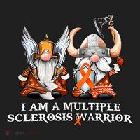 I Am A Multiple Sclerosis Warrior Gnome MS Awareness Orange Ribbon Women's Sweatshirt thumb 2