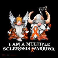 I Am A Multiple Sclerosis Warrior Gnome MS Awareness Orange Ribbon Toddler Hoodie thumb 2