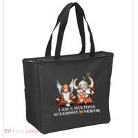 I Am A Multiple Sclerosis Warrior Gnome MS Awareness Orange Ribbon Tote Bag thumb 2