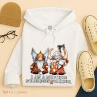 I Am A Multiple Sclerosis Warrior Gnome MS Awareness Orange Ribbon Hoodie thumb 4