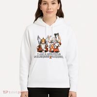 I Am A Multiple Sclerosis Warrior Gnome MS Awareness Orange Ribbon Hoodie thumb 5