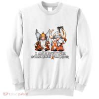 I Am A Multiple Sclerosis Warrior Gnome MS Awareness Orange Ribbon Sweatshirt thumb 0
