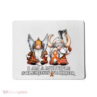 I Am A Multiple Sclerosis Warrior Gnome MS Awareness Orange Ribbon Mousepad thumb 0