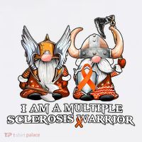 I Am A Multiple Sclerosis Warrior Gnome MS Awareness Orange Ribbon Ornament thumb 1