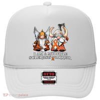 I Am A Multiple Sclerosis Warrior Gnome MS Awareness Orange Ribbon Hat thumb 0